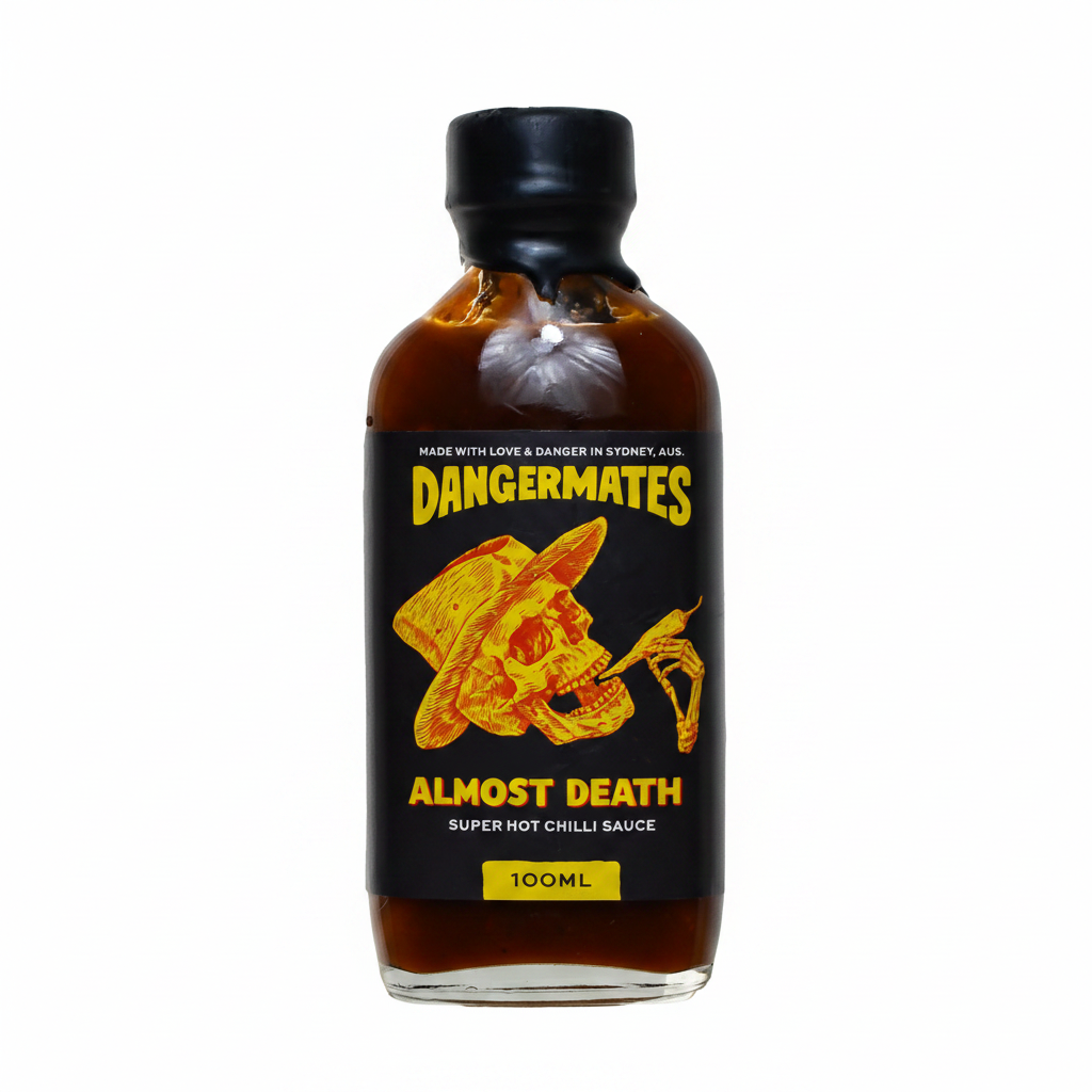 Almost Death - 100ml - Super Hot Chili Sauce - Dangermates
