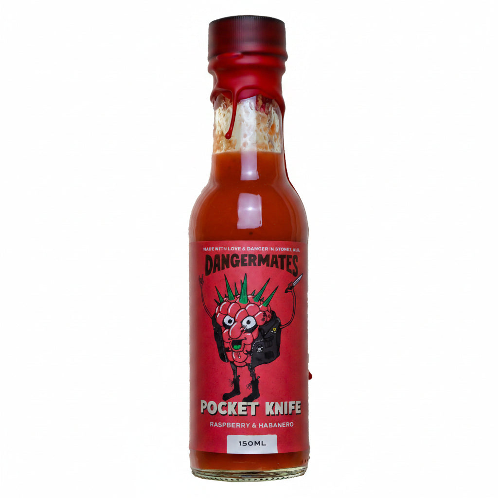 "Pocket Knife" Fermented Raspberry and Habanero Hot Sauce - Dangermates
